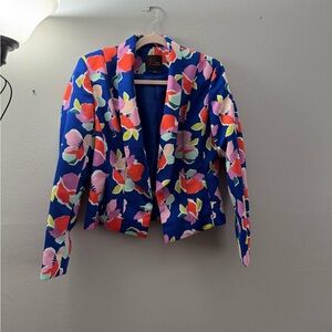 JM Studio Colorful Floral Women's Blazer